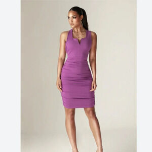 NWT ALIEVA Olinda Ruched Cut-Out Midi Dress Size XS